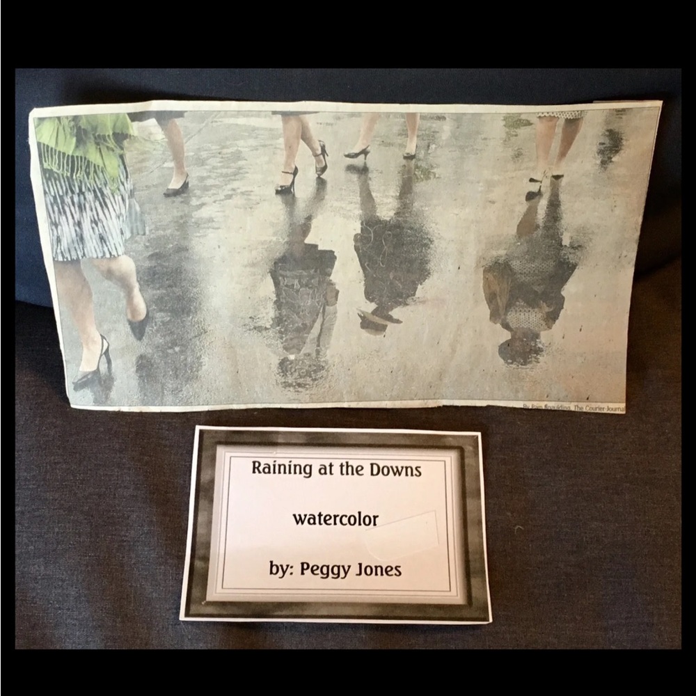 HAND CRAFTED Original watercolor painting by PJones based off KY DERBY photo - Picture 2 of 13